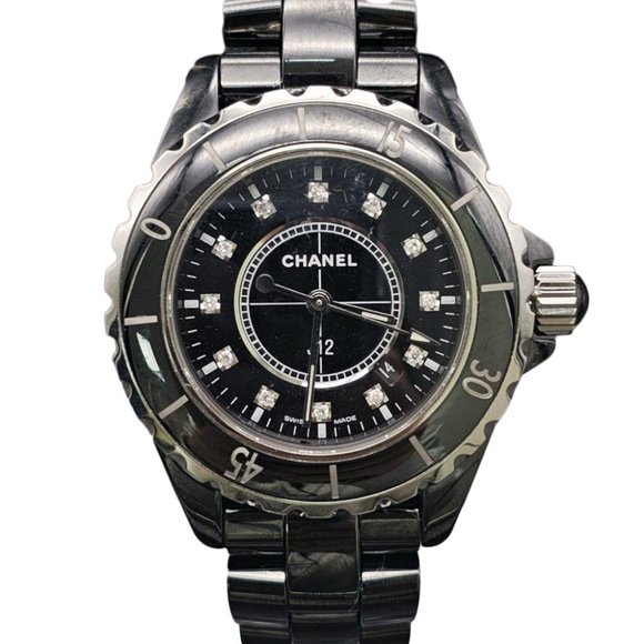 Chanel J12 Ceramic And Diamonds Ladies Quartz Watch - 33mm - Picture 2 of 10